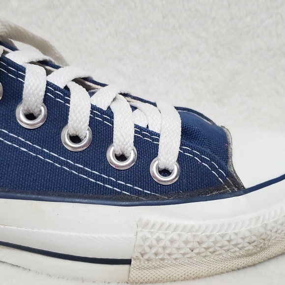 𝅺VINTAGE 80s Converse Chuck Taylor All-star Blue USA Made Low Top Sneakers 7-7.5 - Picture 3 of 13